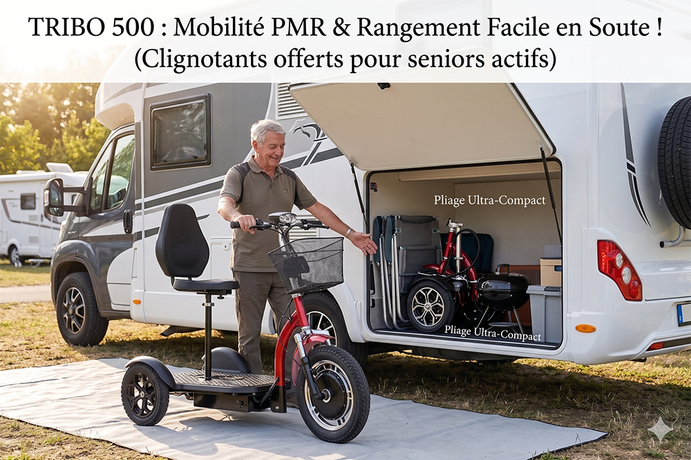trottinette électrique camping car pour soute stable